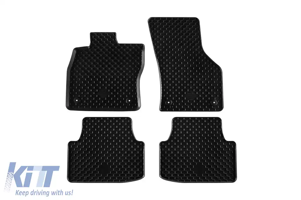Mochete din cauciuc Gumarny Zubri potrivite pentru Volkswagen Golf VIII wagon după 2020, set de 4 piese, culoare neagră