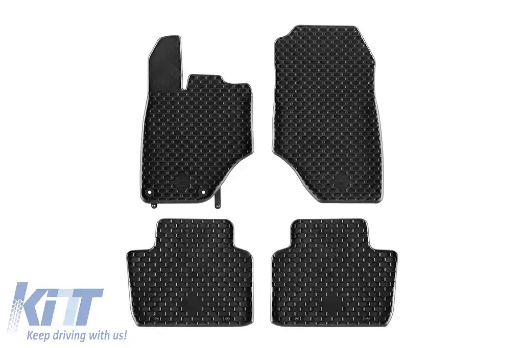 Mochete din cauciuc Gumarny Zubri potrivite pentru Peugeot 5008, Hybrid după 2024, set de 4 piese, culoare neagră