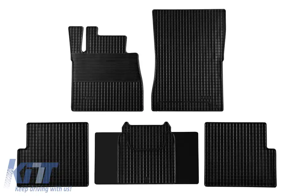 Mochete din cauciuc Gumarny Zubri potrivite pentru Mercedes G class W463 1990-2018 cu ampatament lung, set de 5 piese, culoare neagră