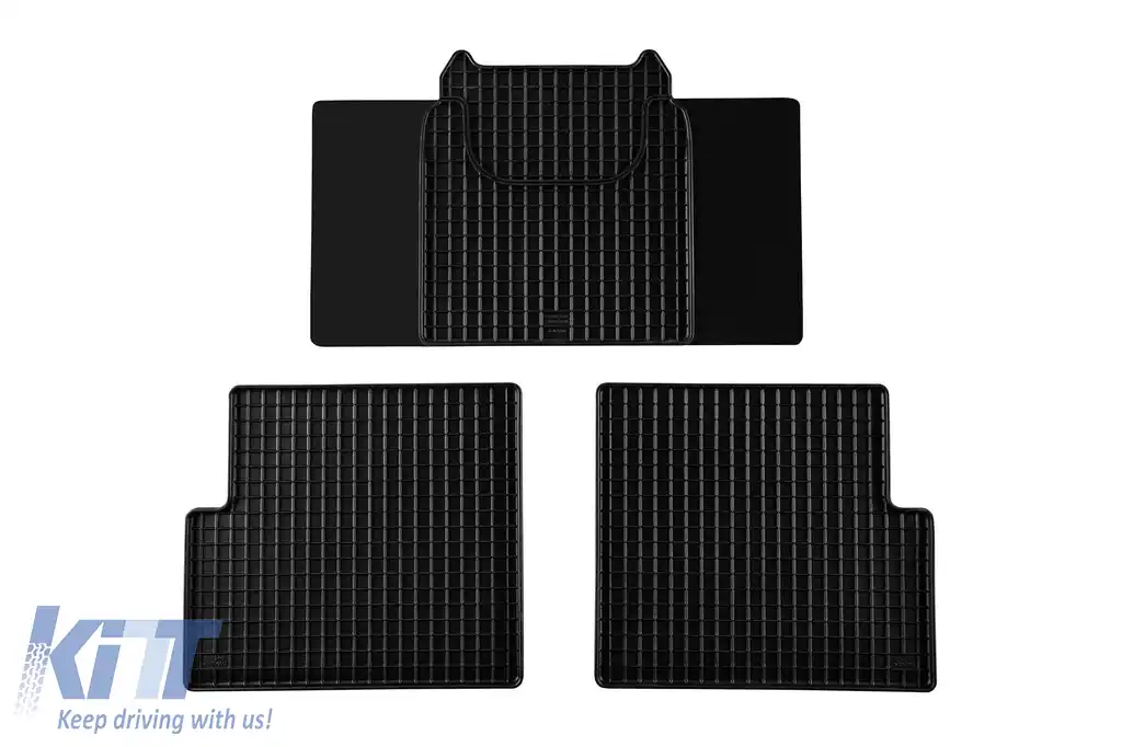 Mochete din cauciuc Gumarny Zubri potrivite pentru Mercedes G class W463 1990-2018 cu ampatament lung, set de 5 piese, culoare neagră-image-6256991