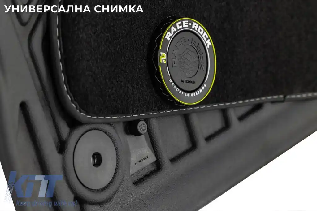 Mochete din cauciuc și covor 2 în 1 din seria Frogum 5D Race Rock, potrivite pentru Audi A6 C7 2011-2018. Distanța dintre clipsurile mochetei din spate este de 37 cm, set de 4 piese, culoare neagră.-image-6232572