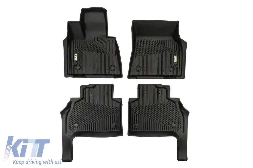 Mochete din cauciuc și covor 2 în 1 potrivite pentru BMW X7 G07 după 2018 din seria Frogum 5D Race Rock, set de 4 piese, culoare neagră-image-6232741