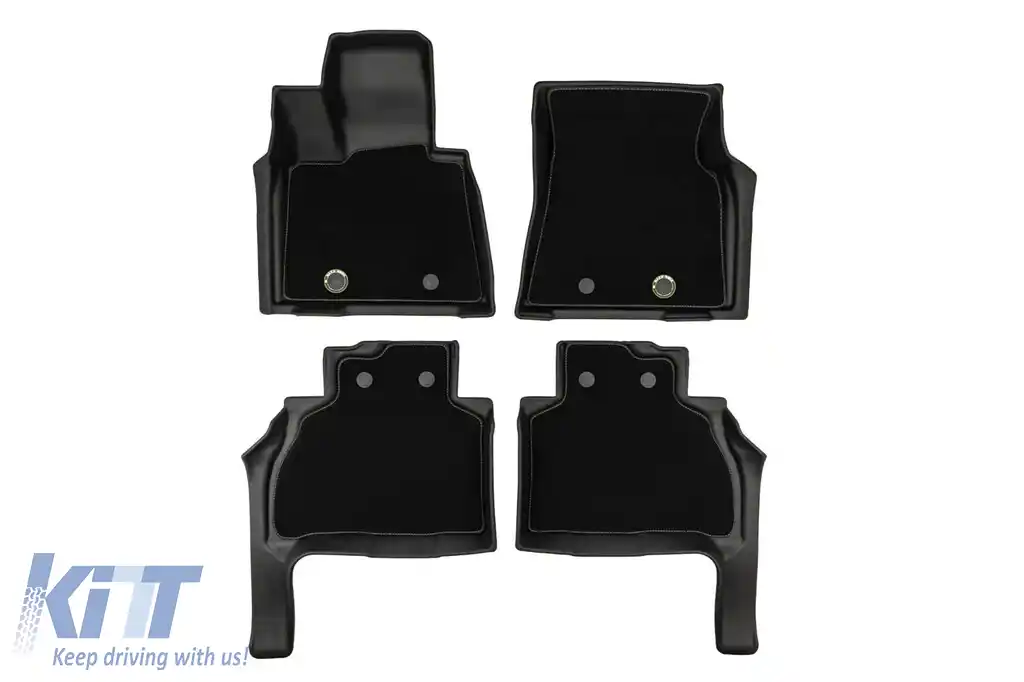 Mochete din cauciuc și covor 2 în 1 potrivite pentru BMW X7 G07 după 2018 din seria Frogum 5D Race Rock, set de 4 piese, culoare neagră-image-6232743