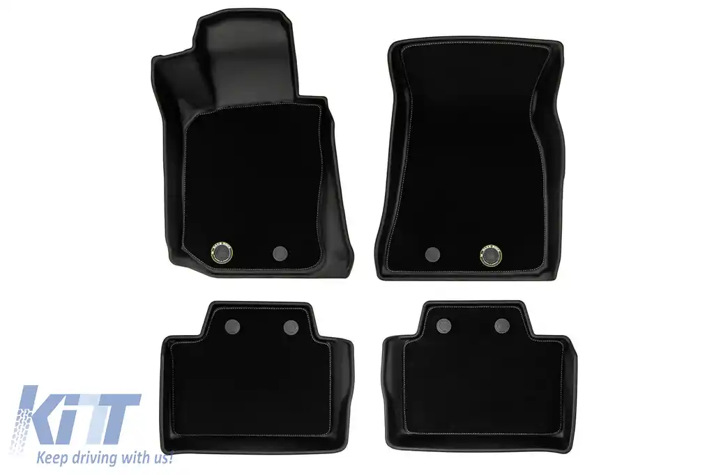 Mochete din cauciuc și covor 2 în 1 potrivite pentru BMW 4 Series G26 Gran Coupe după 2021, din seria Frogum 5D Race Rock, set de 4 piese, culoare neagră-image-6232782