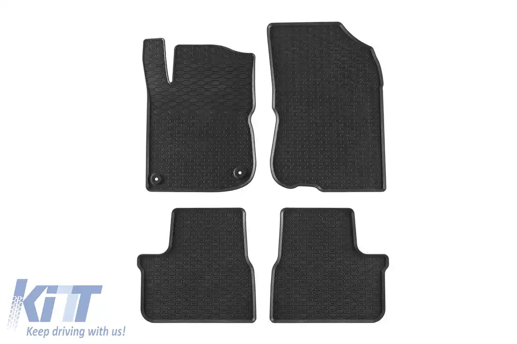Mochete din cauciuc specifice de la Geyer & Hosaja potrivite pentru Peugeot 2008 2013-2019, 208 2012-2019, set de 4 piese, culoare neagră