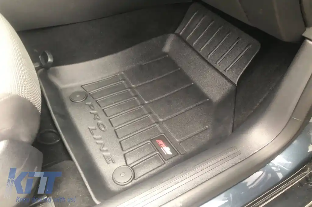 Mochete din cauciuc specifice din seria Frogum 3D ProLine, potrivite pentru Volkswagen Golf VII 2012-2019, T-roc după 2018, Seat Leon după 2012, set de 4 piese, culoare neagră, cu garanție de 24 de lu-image-6220664