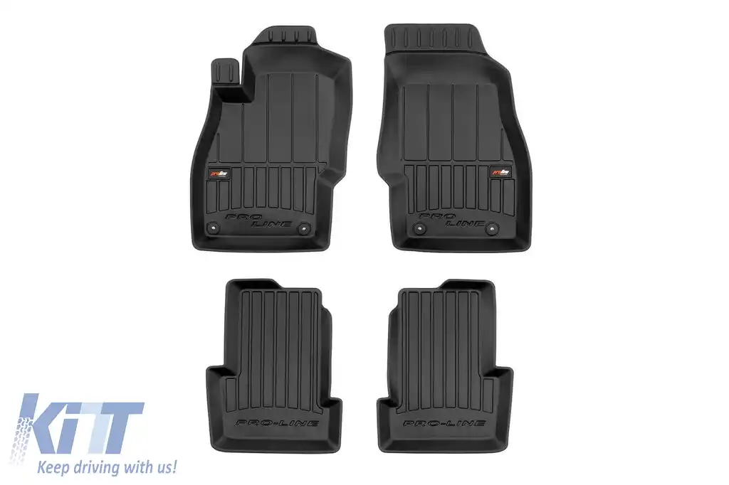 Mochete din cauciuc specifice din seria Frogum 3D ProLine, potrivite pentru Opel Corsa 2014-2019, Corsa D 2006-2014, set de 4 piese, culoare neagră, cu garanție de 24 de luni