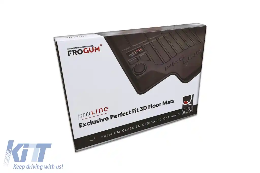 Mochete din cauciuc specifice din seria Frogum 3D ProLine, potrivite pentru Volkswagen Polo, Seat Ibiza IV 2008-2017, Skoda Fabia 2014-2022, set de 4 piese, culoare neagră, cu garanție de 24 de luni-image-6221459