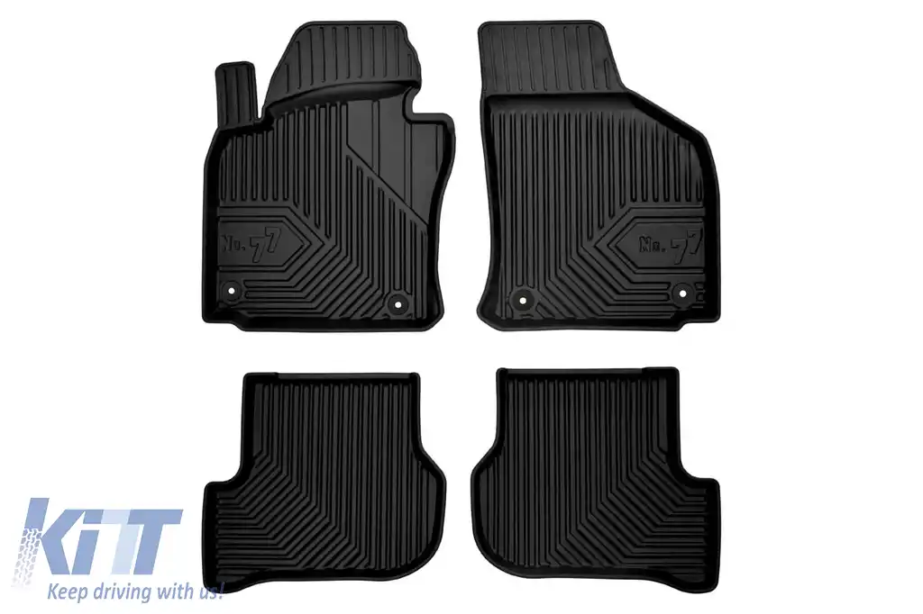 Mochete din cauciuc specifice din seria Frogum Nr. 77, potrivite pentru Skoda Octavia 2004-2013, VW Golf VI 2008-2012, set de 4 piese, culoare neagră-image-6226552