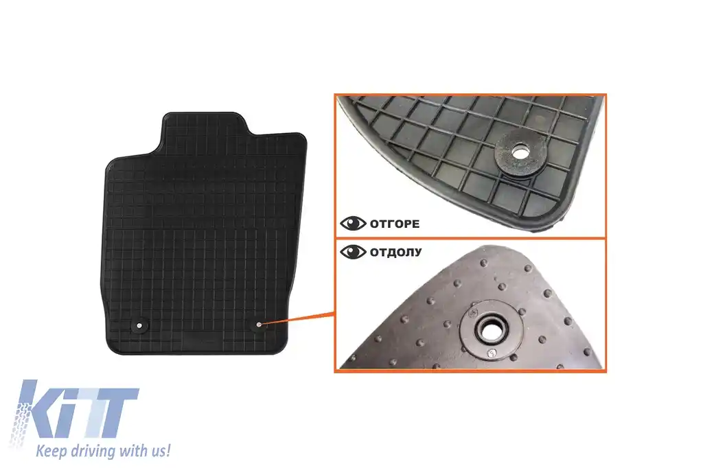 Mochete din cauciuc specifice, potrivite pentru Audi A1 2010-2018, set de 4 piese, culoare neagră-image-6212923