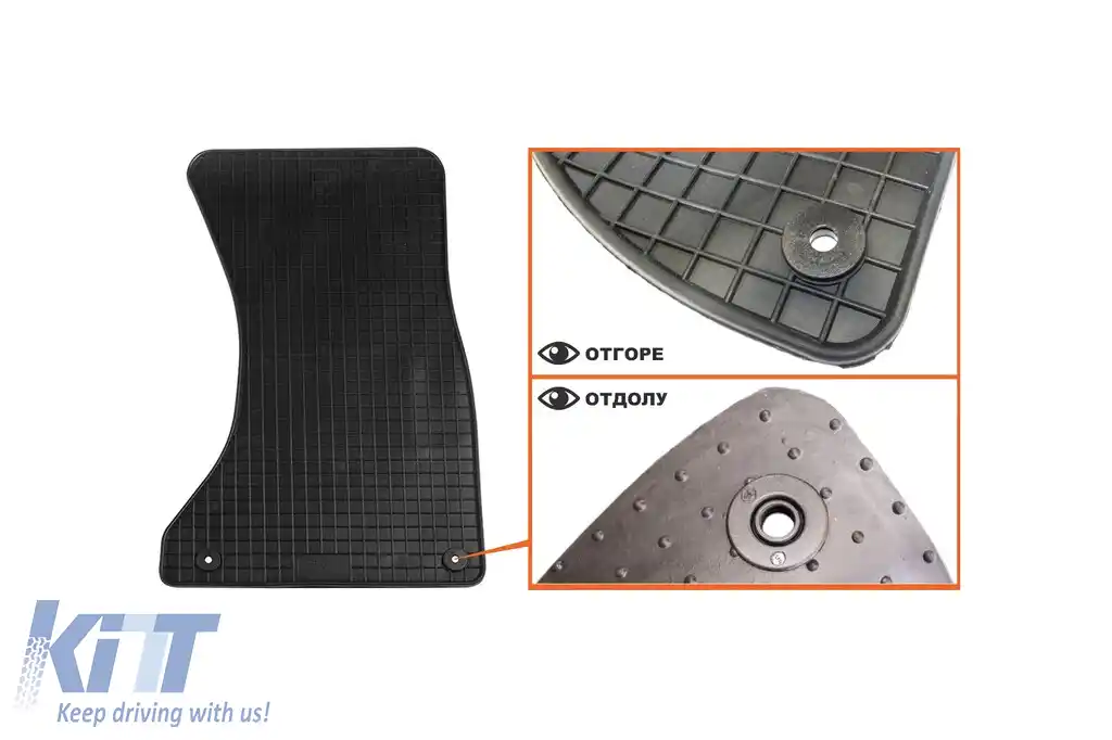 Mochete din cauciuc specifice, potrivite pentru Audi A4 B8 2007-2015, A5 Sportback 2009-2016, set de 4 piese, culoare neagră-image-6213018