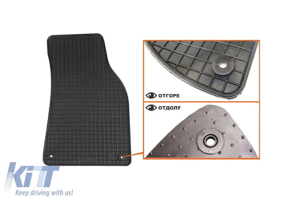 Mochete din cauciuc specifice, potrivite pentru Audi A6 sedan, wagon 2006-2011, set de 4 piese, culoare neagră-image-6213044