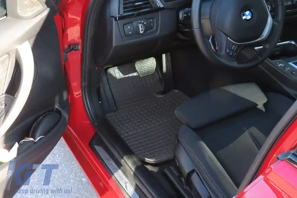 Mochete din cauciuc specifice, potrivite pentru BMW Seria 3 F30 sedan, F31 wagon 2012-2019, set de 4 piese, culoare neagră-image-6213117