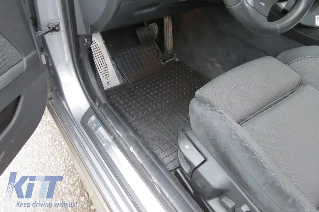 Mochete din cauciuc specifice, potrivite pentru BMW Seria 5 F10 sedan, F11 wagon 2010-2017, set de 4 piese, culoare neagră-image-6213149