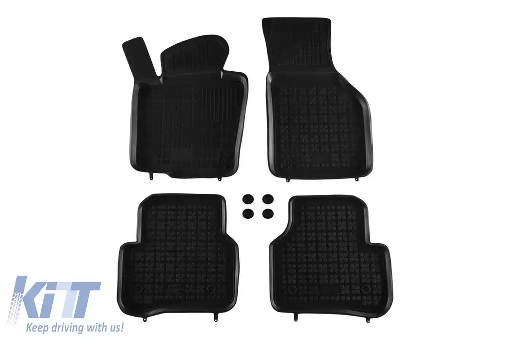 Mochete din cauciuc specifice, potrivite pentru VW Passat B6 2005-2010, Passat B7 2010-2014, CC 2008-2016, VW Tiguan 2007-2017, Jetta 2010-2018, set de 4 piese, culoare neagră-image-6213272