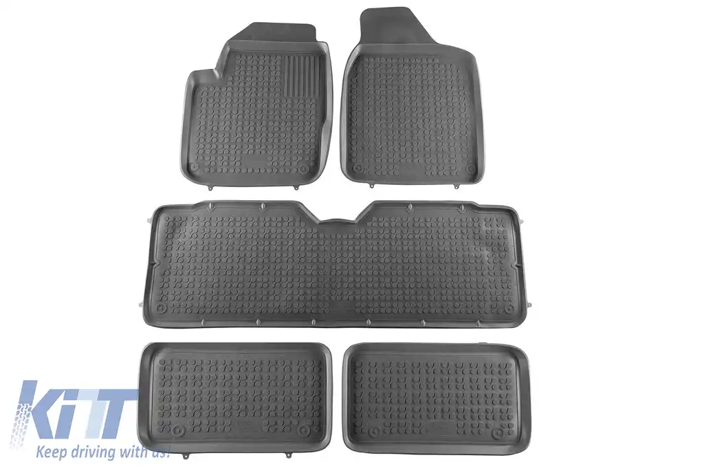Mochete din cauciuc specifice, potrivite pentru VW Sharan, Seat Alhambra 1995-2010, Ford Galaxy 1995-2006, 7 locuri, Set de 5 bucăți, gri