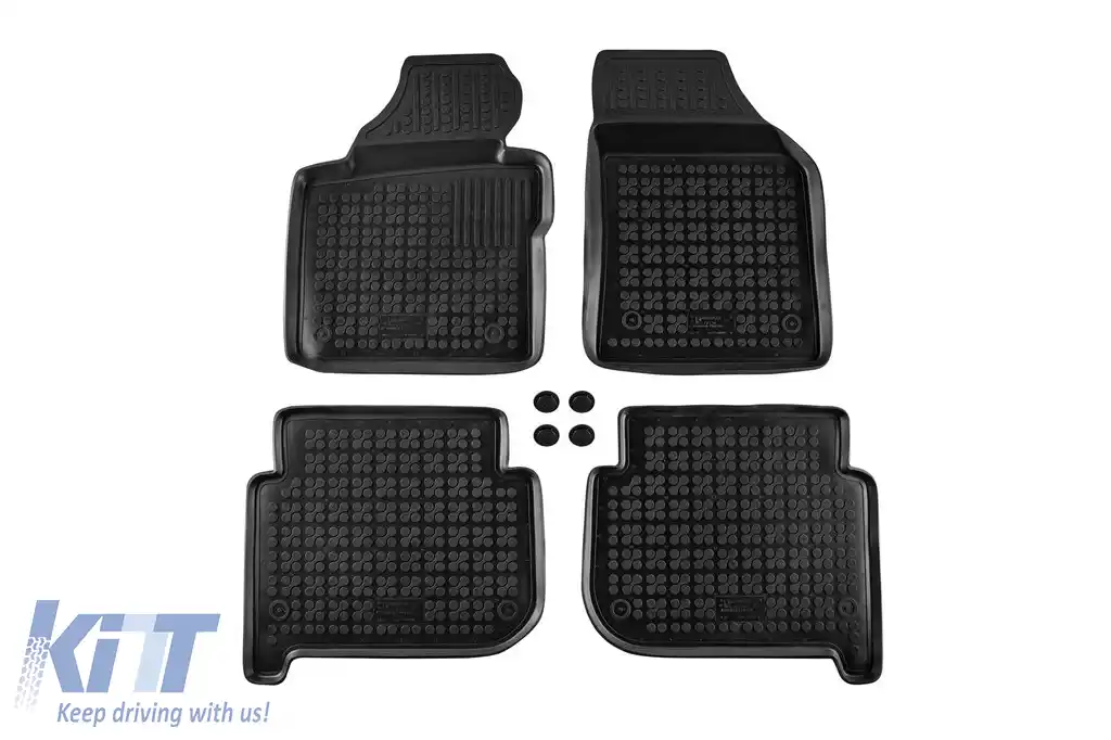 Mochete din cauciuc specifice, potrivite pentru VW Touran 2003-2015, set de 4 piese, culoare neagră