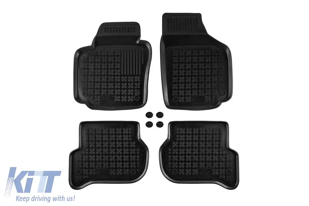 image-29-Mochete din cauciuc specifice, potrivite pentru VW Golf V Plus 2005-2014, Skoda Yeti 2009-2017, set de 4 piese, culoare neagră
