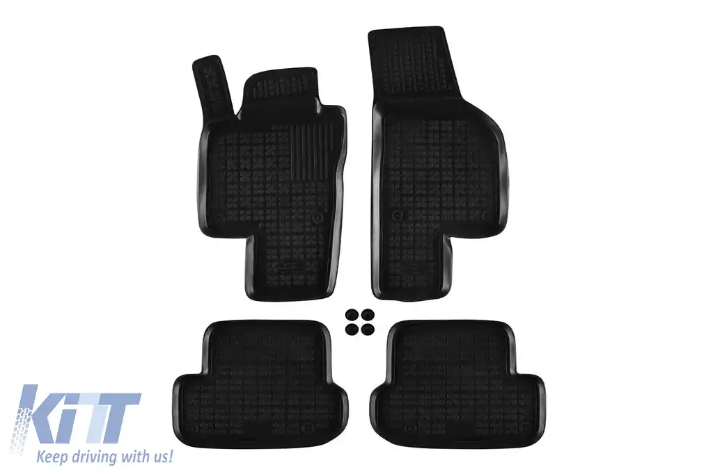 Mochete din cauciuc specifice, potrivite pentru VW Beetle 2011-2018, set de 4 piese, culoare neagră
