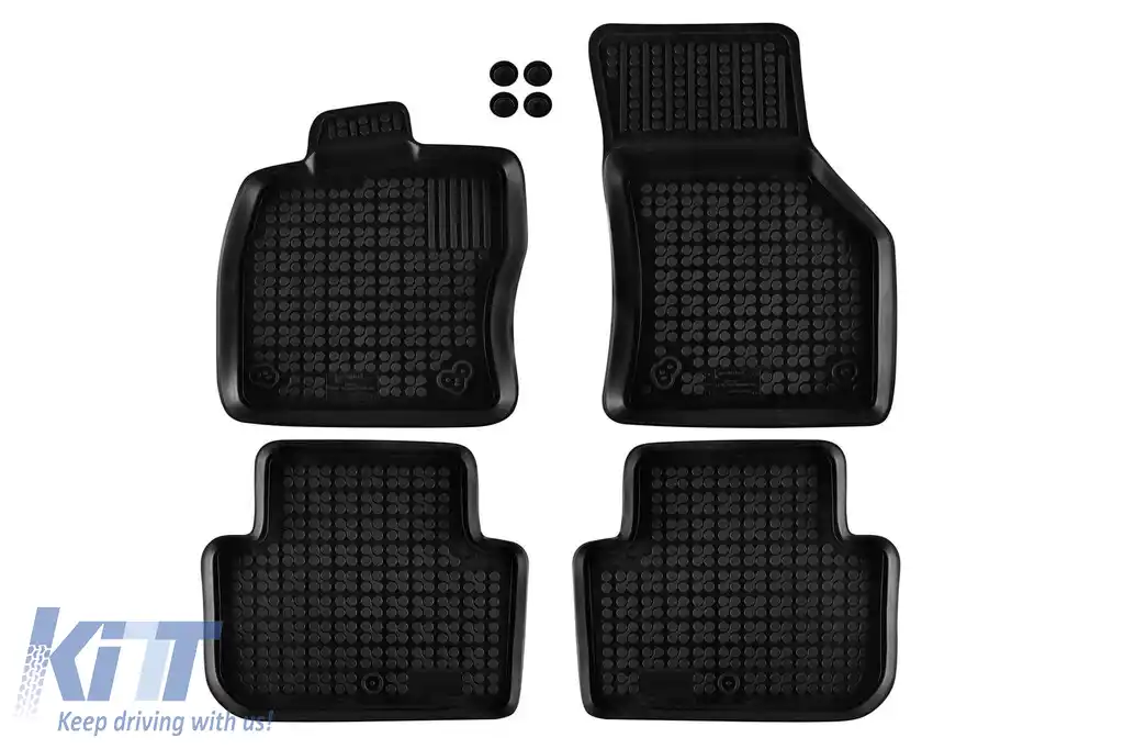 Mochete din cauciuc specifice, potrivite pentru VW Golf Sportsvan 2014-2018, set de 4 piese, culoare neagră