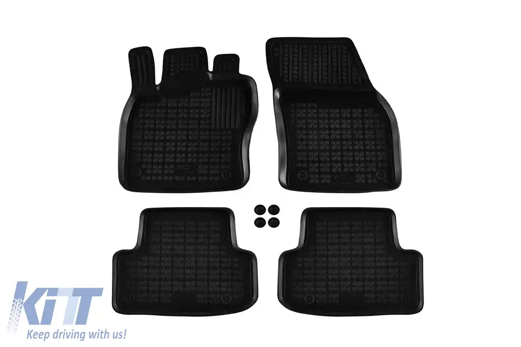 Mochete din cauciuc specifice, potrivite pentru VW T-Roc după 2017, set de 4 piese, culoare neagră-image-6213406
