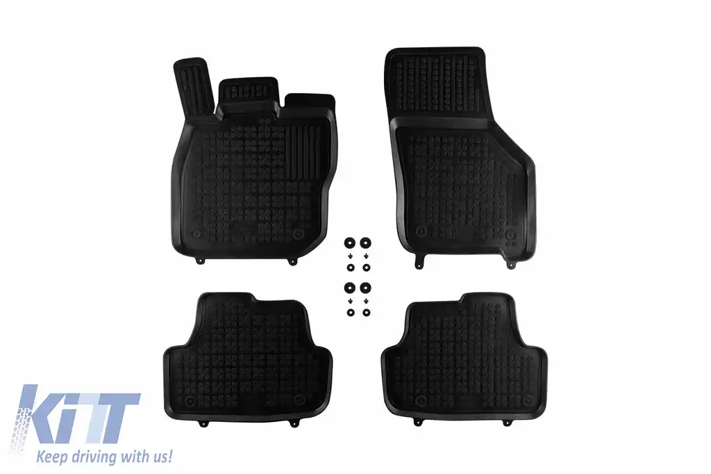 Mochete din cauciuc specifice, potrivite pentru VW Golf VIII hatchback Sistem Mild Hybrid după 2019, set de 4 piese, culoare neagră
