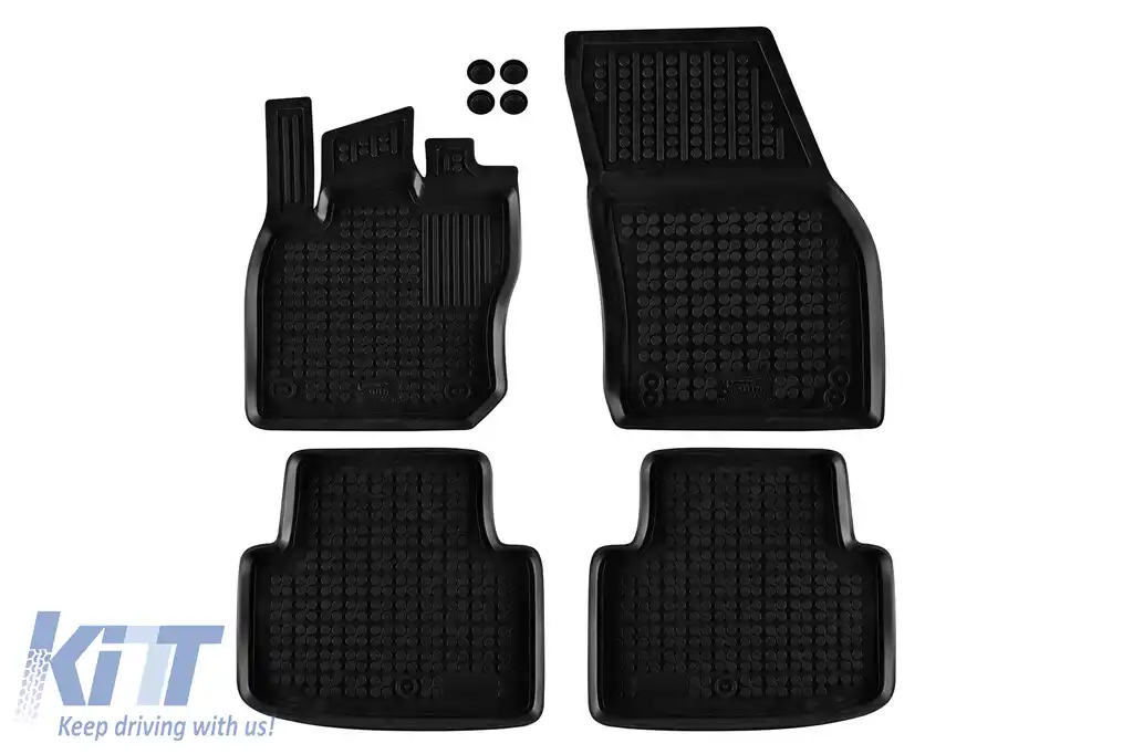 Mochete din cauciuc specifice, potrivite pentru Volkswagen Tiguan după 2024, set de 4 piese, culoare neagră-image-6213464