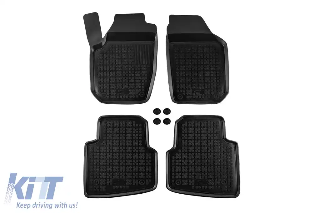 Mochete din cauciuc specifice, potrivite pentru Skoda Roomster 2006-2015, set de 4 piese, culoare neagră