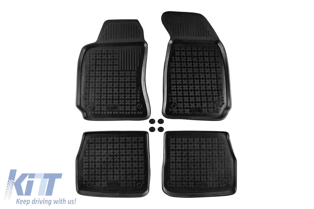 Mochete din cauciuc specifice, potrivite pentru Skoda Superb 2001-2008, set de 4 piese, culoare neagră