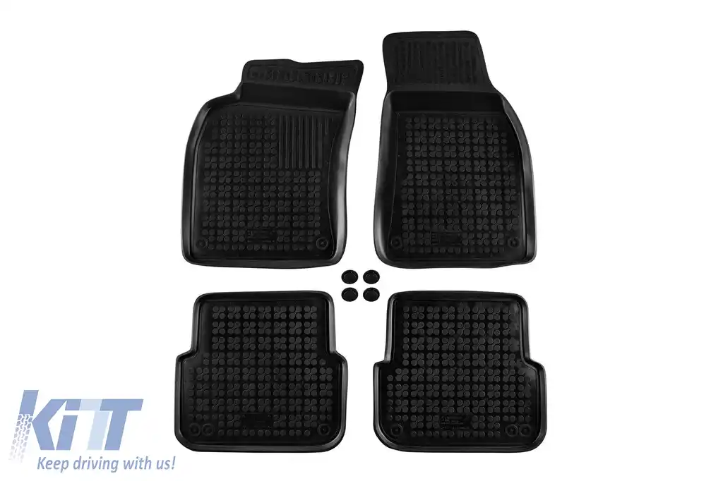 Mochete din cauciuc specifice, potrivite pentru Audi A6 sedan, wagon 2004-2008, A6 Allroad 2006-2011, set de 4 piese, culoare neagră