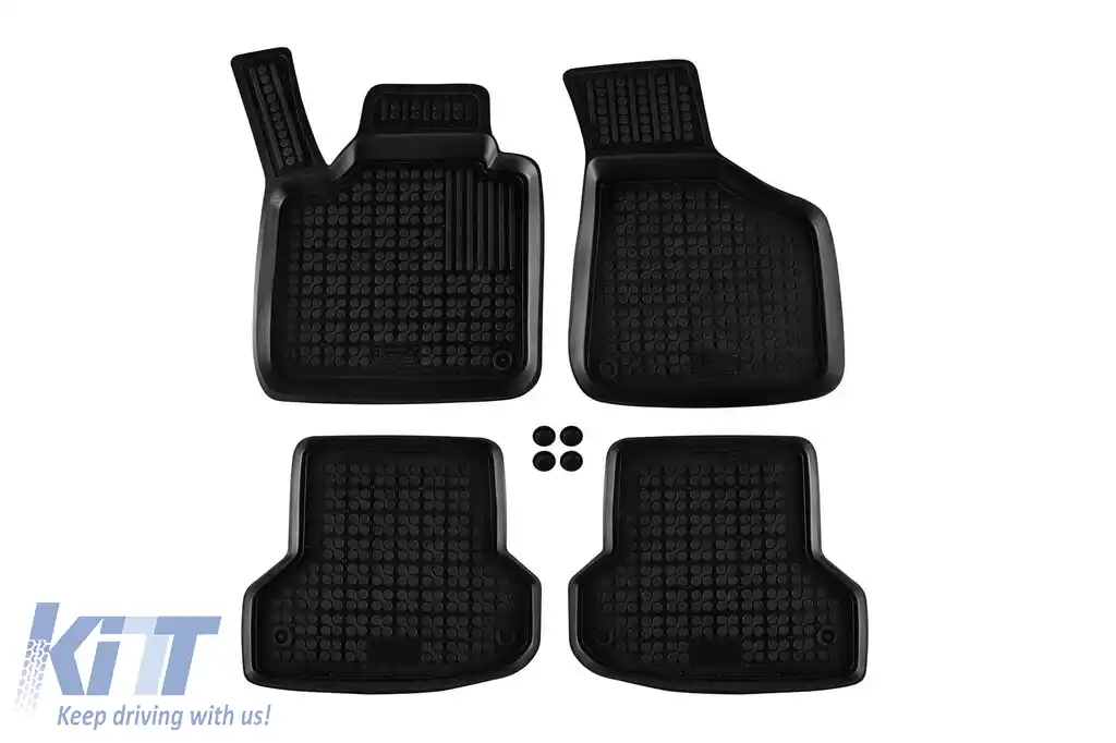 Mochete din cauciuc specifice, potrivite pentru Audi A3 2003-2013, set de 4 piese, culoare neagră-image-6213650