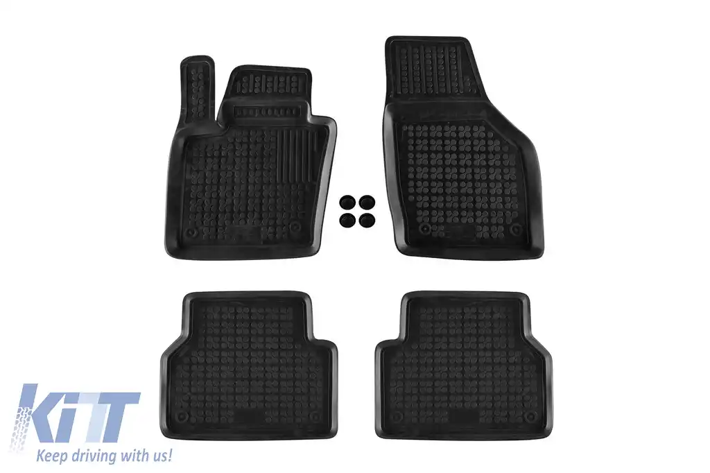 Mochete din cauciuc specifice, potrivite pentru Audi Q3 2011-2018, set de 4 piese, culoare neagră