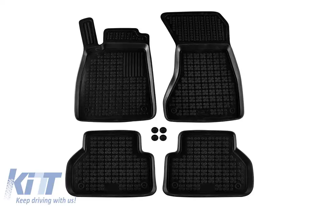 image-9-Mochete din cauciuc specifice, potrivite pentru Audi A4 B9, A5 Sportback după 2015, set de 4 piese, culoare neagră