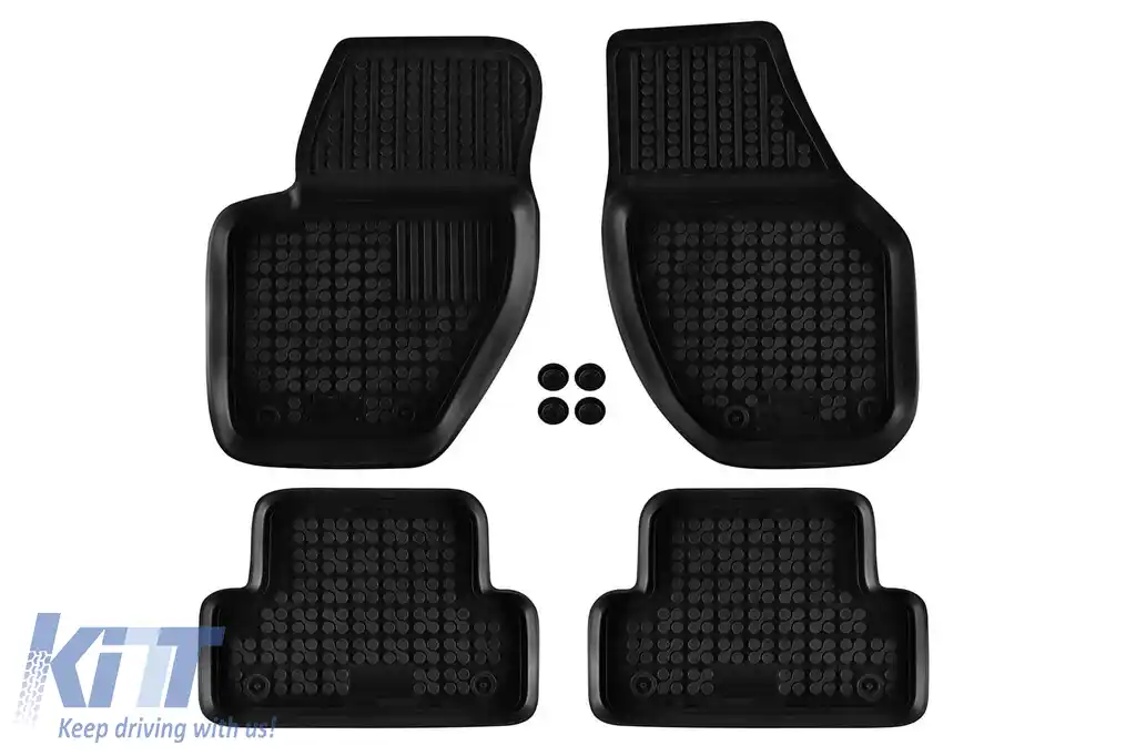 Mochete din cauciuc specifice, potrivite pentru Volvo V40 2012-2019, set de 4 piese, culoare neagră-image-6213761