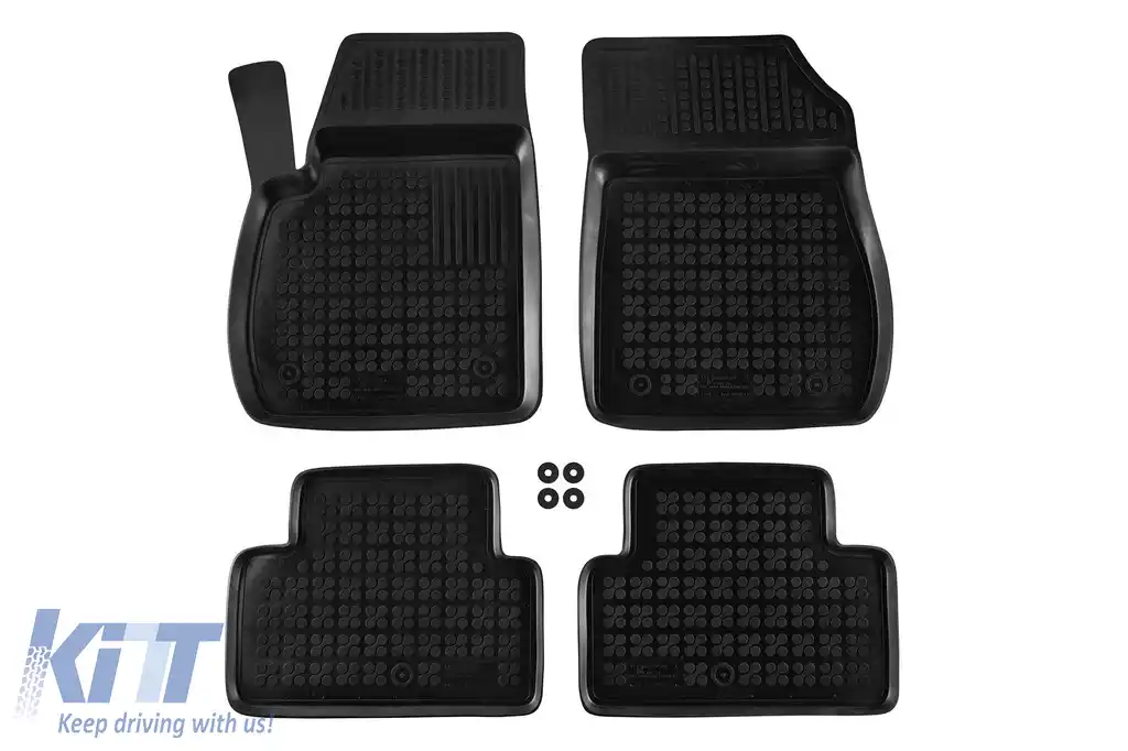 Mochete din cauciuc specifice, potrivite pentru Opel Zafira C Tourer 2012-2019, set de 4 piese, culoare neagră