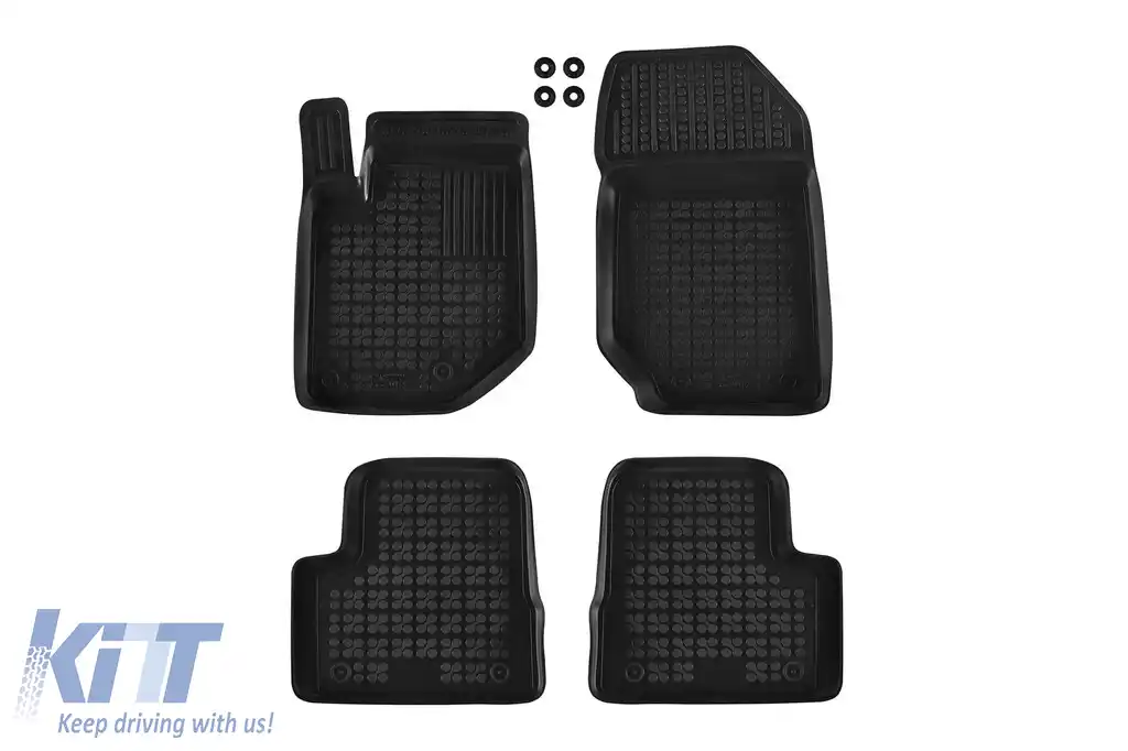 Mochete din cauciuc specifice, potrivite pentru Opel Corsa F, Peugeot 208 după 2019, set de 4 piese, culoare neagră