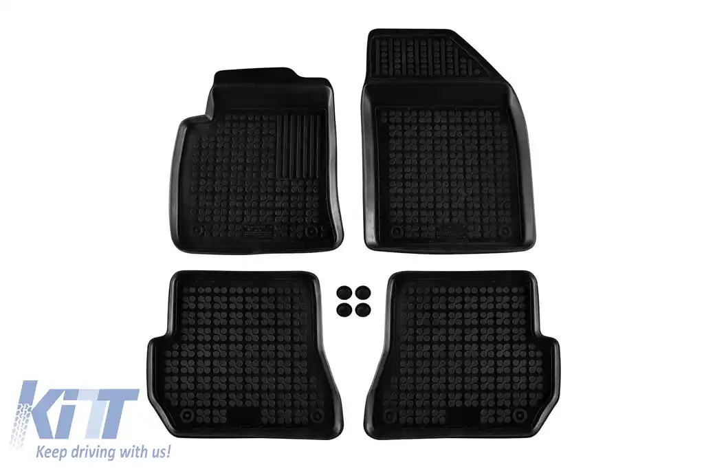 Mochete din cauciuc specifice, potrivite pentru Ford Fiesta 2005-2008, Fusion 2005-2012, set de 4 piese, culoare neagră
