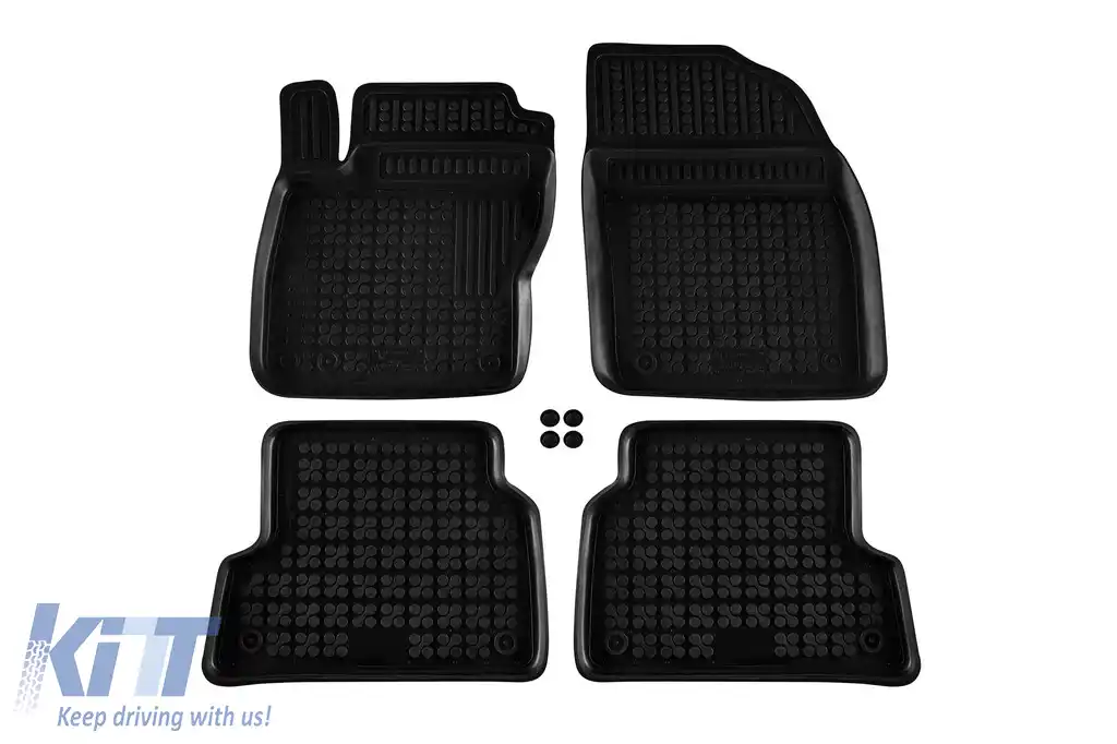 Mochete din cauciuc specifice, potrivite pentru Ford Focus 2005-2011, set de 4 piese, culoare neagră
