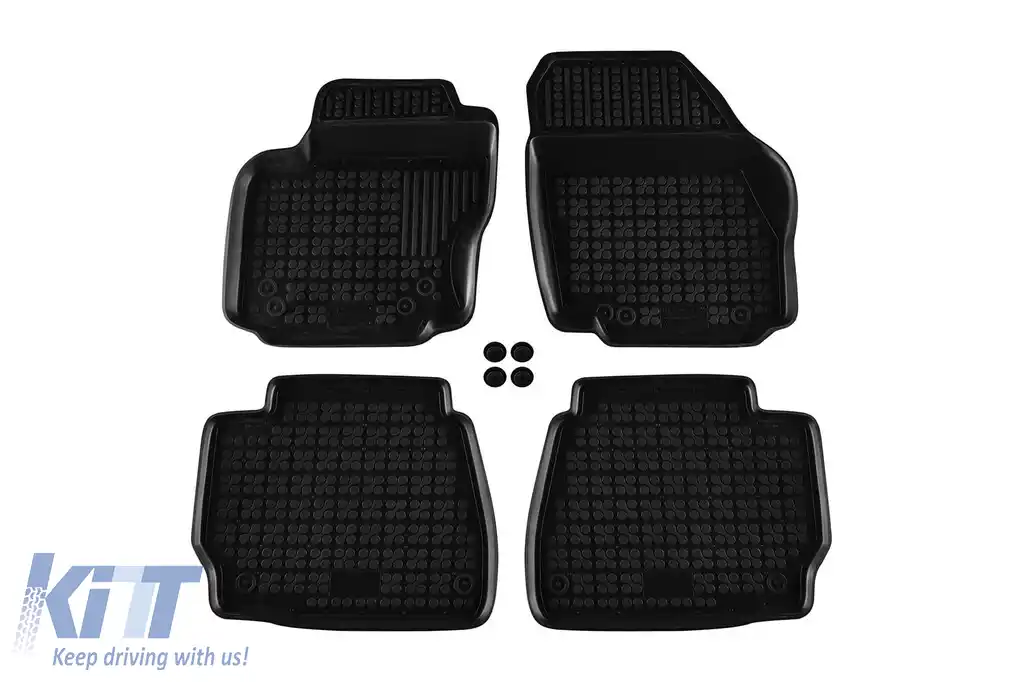 Mochete din cauciuc specifice, potrivite pentru Ford Mondeo 2007-2014, set de 4 piese, culoare neagră