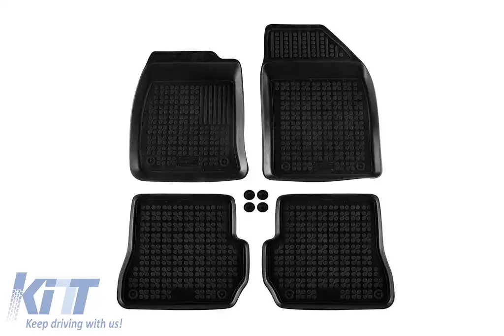 Mochete din cauciuc specifice, potrivite pentru Ford Fiesta 2002-2006, set de 4 piese, culoare neagră