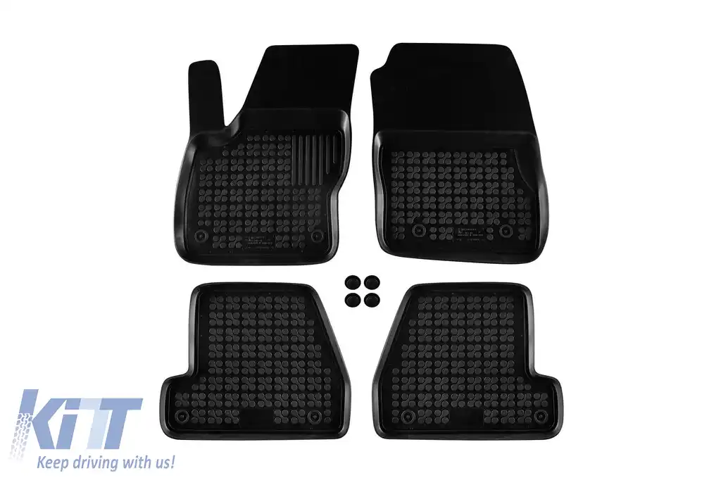 Mochete din cauciuc specifice, potrivite pentru Ford Focus 2011-2018, set de 4 piese, culoare neagră