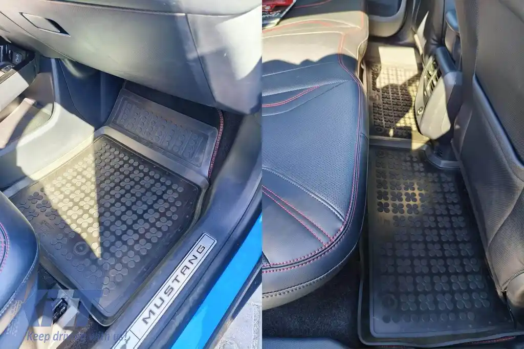 Mochete din cauciuc specifice, potrivite pentru Ford Mustang Mach-E după 2020, set de 3 piese, culoare neagră-image-6214079