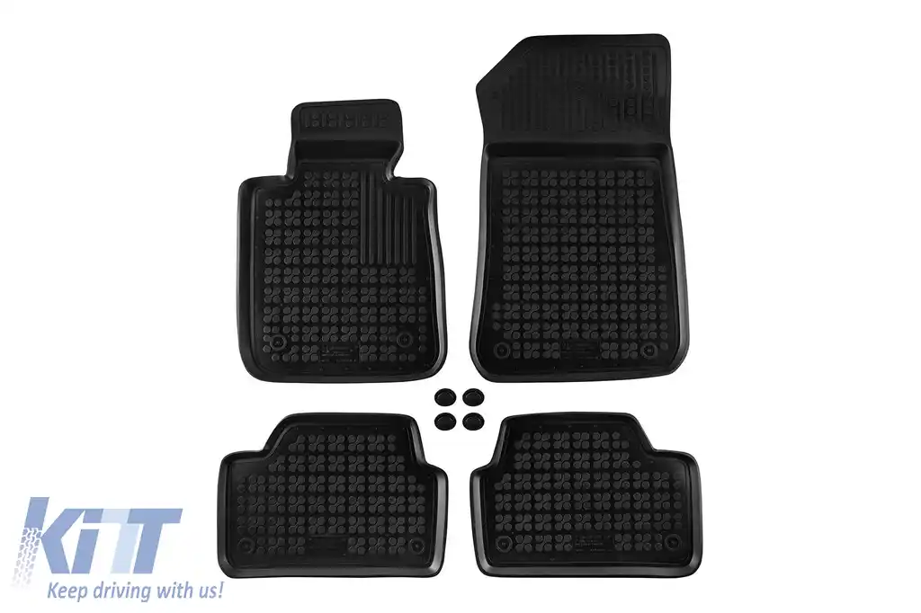 Mochete din cauciuc specifice, potrivite pentru BMW Seria 1 E87 2004-2011, F20 2011-2019, 5 uși, set de 4 piese, culoare neagră