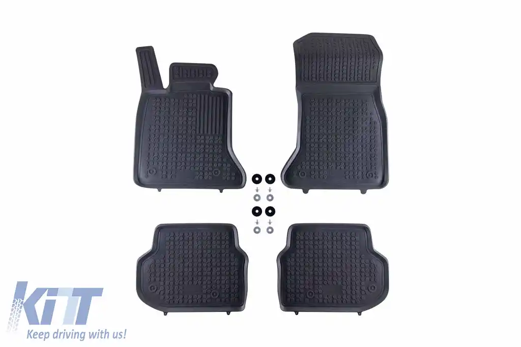 Mochete din cauciuc specifice, potrivite pentru BMW Seria 5 F10 sedan, F11 wagon 2010-2013, set de 4 piese, culoare gri-image-6214203