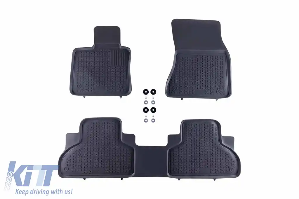 Mochete din cauciuc specifice, potrivite pentru BMW X5 F15 2013-2018, X6 F16 2014-2019, set de 3 piese, culoare gri