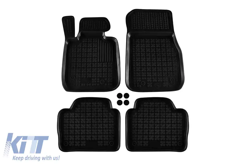 Mochete din cauciuc specifice, potrivite pentru BMW Seria 3 F30, F31 2013-2018, Seria 4 F32, F36 Grand Coupe după 2013, set de 4 piese, culoare neagră