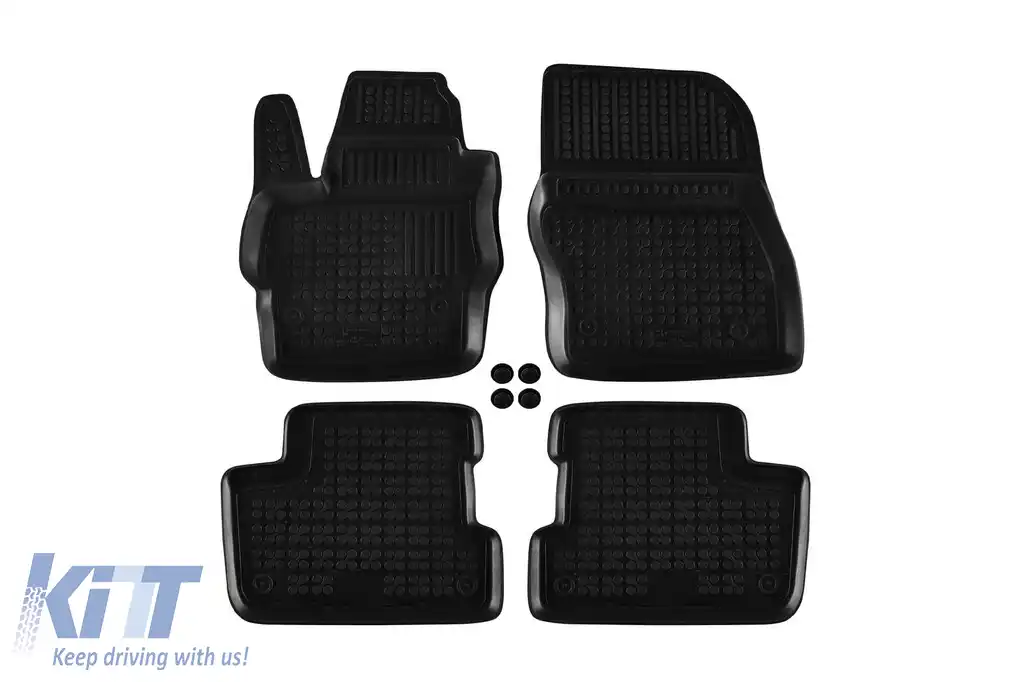Mochete din cauciuc specifice, potrivite pentru Mazda 3 2009-2013, set de 4 piese, culoare neagră