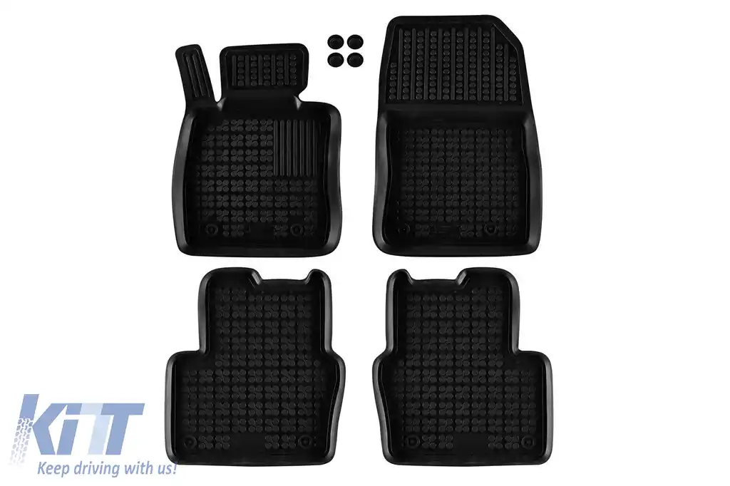 Mochete din cauciuc specifice, potrivite pentru Mazda 2 2014-2023, set de 4 piese, culoare neagră