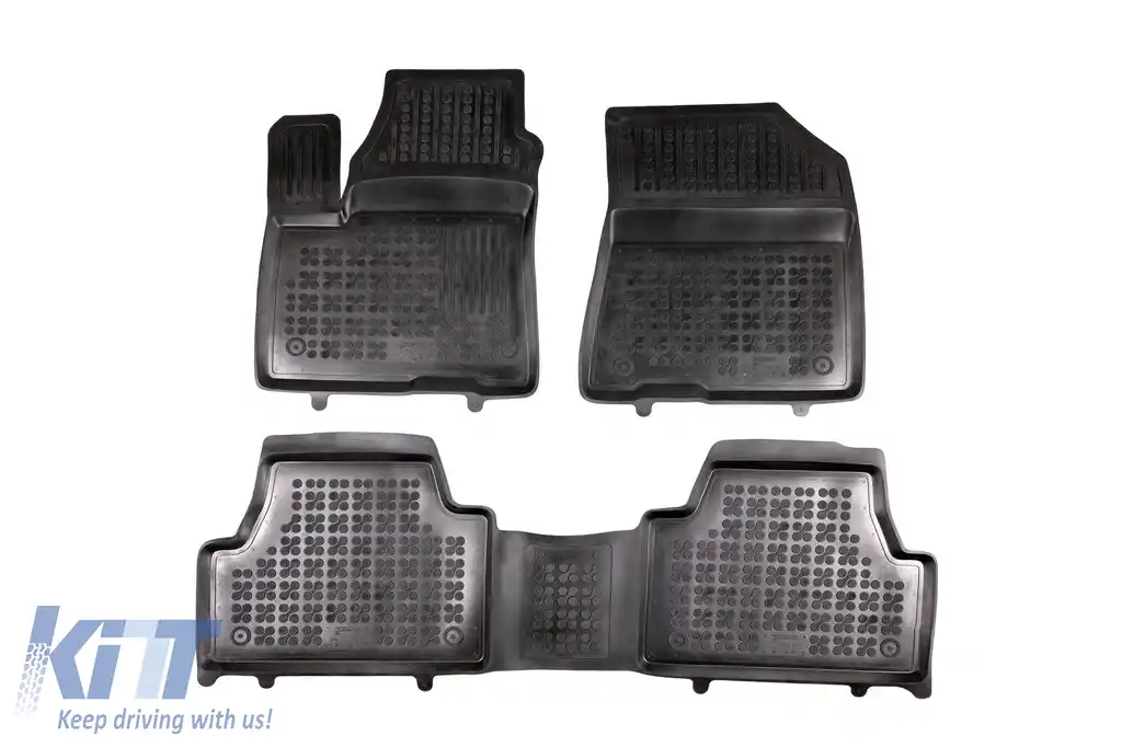 Mochete din cauciuc specifice, potrivite pentru Kia e-Soul după 2020, set de 3 piese, culoare neagră