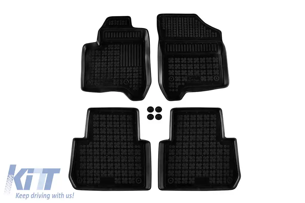 Mochete din cauciuc specifice, potrivite pentru Citroen C3 Picasso 2008-2017, set de 4 piese, culoare neagră